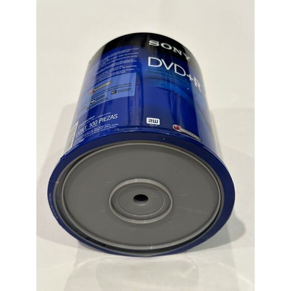 Sony DVD+R 4.7GB 120min 1-16X Recordable Blank Video Discs 100 Pack NEW SEALED - Picture 5 of 6